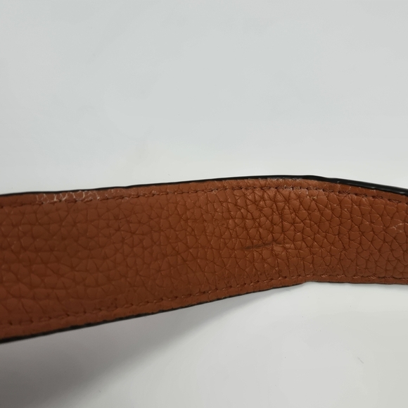 MICHAEL KORS MAXINE LEATHER SADDLE BAG CROSSBODY PURSE BURNT ORANGE WOMEN *FLAW* - Picture 8 of 15